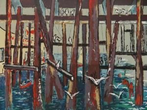 FREEMAN WORTHLEY R 1904-1978,Under The Pier,1952,Rachel Davis US 2019-12-07