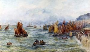 FREER Henry Branston 1800-1900,Ramsgate Harbour,Canterbury Auction GB 2019-08-06