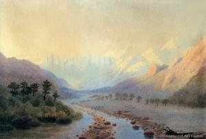 FREER RAWSON Henry,Mt Cook,1877,International Art Centre NZ 2008-08-07