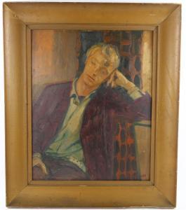 FREETH Hubert Andrew 1912-1986,portrait of Ronald English,Burstow and Hewett GB 2023-02-23