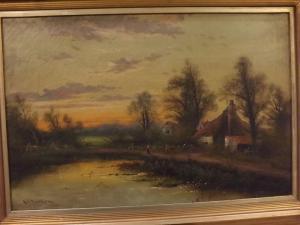 FREEZOR C,Country landscape with figure by a cottage,Keys GB 2017-02-06