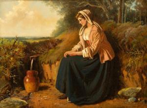 FREEZOR George Augustus 1861-1879,Untitled (Seated Woman),Hindman US 2021-12-09
