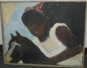 FREINIK William 1905,Young girl on a pony,1908,Ivey-Selkirk Auctioneers US 2008-11-15