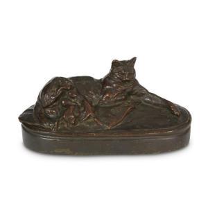 FREMIET Emmanuel 1824-1910,Chat Assise,19th century,Freeman US 2018-05-23