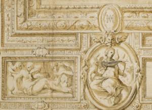 FREMINET Martin 1567-1619,Étude de plafond avec une figure allégorique de la,Christie's 2022-05-18