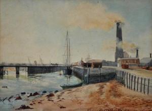 FRENCH A,Glanville Bridge, Port Adelaide,Elder Fine Art AU 2011-09-25