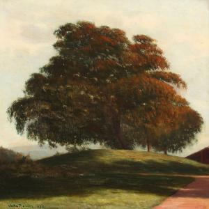 FRENCH john 1900,A large tree in autumn,1922,Bruun Rasmussen DK 2016-02-08