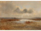 FRENCH Percy William 1854-1920,A view of a lake with rain clouds above,1899,Duke & Son GB 2014-09-25