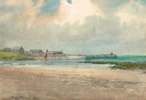 FRENCH Percy William 1854-1920,COASTAL SCENE WITH PIER IN BACKGROUND,1903,Whyte's IE 2015-11-30