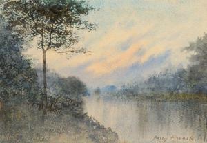 FRENCH Percy William 1854-1920,Riverscape at Sunset,Morgan O'Driscoll IE 2017-04-10