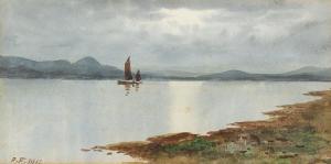 FRENCH Percy William 1854-1920,SAIL BOATS ON A LAKE,1914,Whyte's IE 2014-05-26