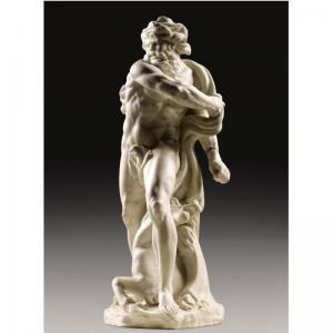 FRENCH SCHOOL,A WHITE MARBLE FIGURE OF NEPTUNE AND THE SEA HORSE,Sotheby's GB 2008-07-09