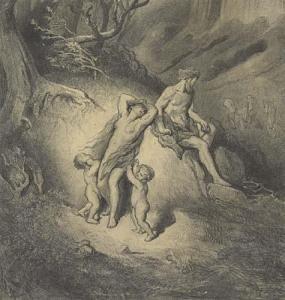 FRENCH SCHOOL,Adam and Eve with Cain and Abel,Swann Galleries US 2004-01-29
