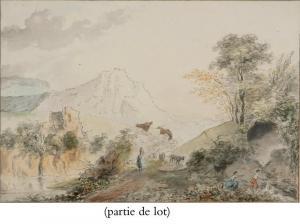 FRENCH SCHOOL,Bergers et moutons dans un paysage montagneux,Christie's GB 2009-10-21