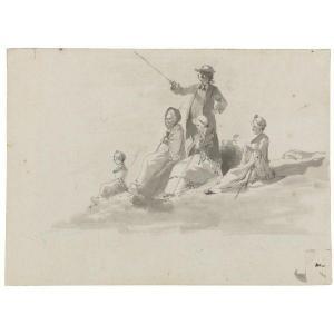 FRENCH SCHOOL,FIVE FIGURES ON A HILLSIDE,Sotheby's GB 2010-01-27