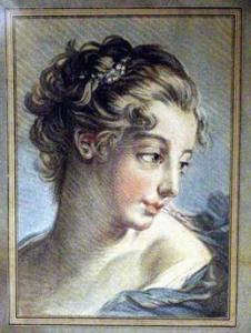 FRENCH SCHOOL,HEAD OF WOMAN, after a Boucher print,William Doyle US 2001-05-15