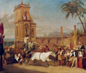 FRENCH SCHOOL,Horses in a mediterranean town,Christie's GB 2007-09-05