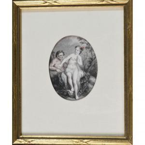 FRENCH SCHOOL,Miniature représentant un centaure et une femme dé,Herbette FR 2019-07-21