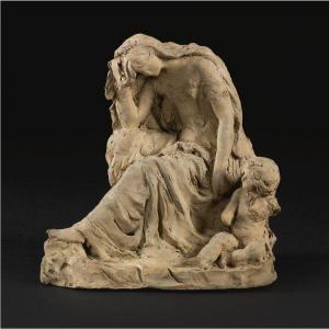 FRENCH SCHOOL,MOURNING WOMAN AND PUTTO,Sotheby's GB 2010-01-29