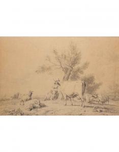 FRENCH SCHOOL,Paesaggio con armenti,1864,Wannenes Art Auctions IT 2011-05-17