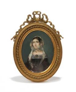 FRENCH SCHOOL,Portrait de femme,1840,Millon & Associés FR 2016-04-15
