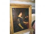 FRENCH SCHOOL,Portrait de femme vu de profil,19th century,Hotel des ventes de Senlis FR 2008-11-06