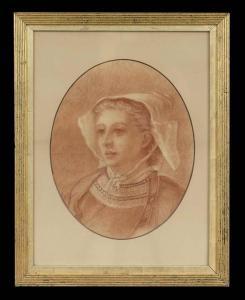 FRENCH SCHOOL,Portrait of a Breton Girl,New Orleans Auction US 2013-12-06