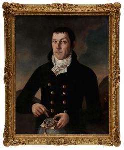 FRENCH SCHOOL,Portrait of a Gentleman with a Compass,Brunk Auctions US 2016-07-08