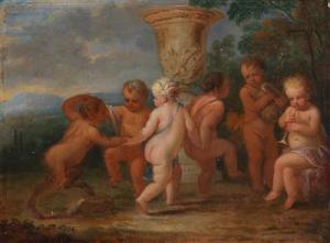 FRENCH SCHOOL,Putti in a landscape dancing and making music,Palais Dorotheum AT 2017-04-25