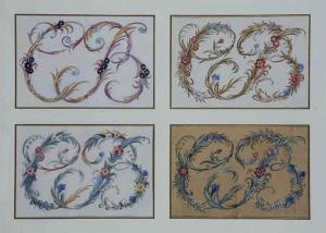 FRENCH SCHOOL,Quatre projets d'arabesques à décors de fleurs for,Christie's GB 2015-09-28