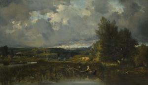 FRENCH SCHOOL,RIVER LANDSCAPE WITH A GENTLEMAN FIRING A GUN FROM,Sotheby's GB 2017-05-03