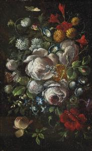 FRENCH SCHOOL,Roses, convolvulus, morning glory and other flower,Christie's GB 2011-10-26