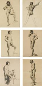 FRENCH SCHOOL,Six académies d'hommes nus dans différentes positions,Christie's GB 2009-11-17