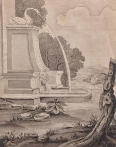FRENCH SCHOOL,Study of a Fountain,18th Century,John Nicholson GB 2017-10-11