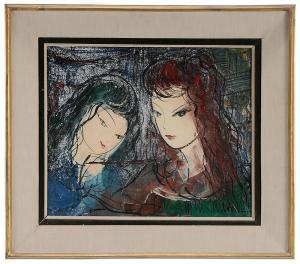FRENCH SCHOOL,Two Women,Brunk Auctions US 2017-05-19