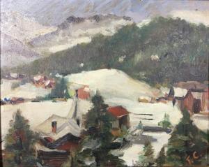 FRENCH SCHOOL,Village à la montagne,Daguerre FR 2016-12-20