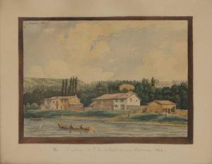 FRENCH SCHOOL (XIX),L'auberge de l'île de Robinson aux Brotteaux,1846,Chayette et Cheval 2019-03-07