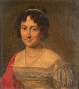 FRENCH SCHOOL (XIX),Portrait de femme au collier de perles,19th century,Beaussant-Lefèvre 2019-04-12