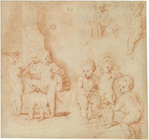 FRENCH SCHOOL (XVIII),Putti playing as soldiers,18th Century,Christie's GB 2018-11-01
