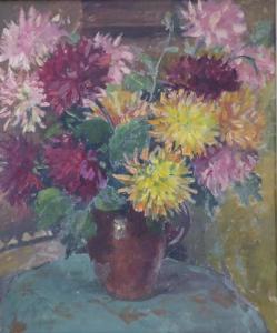 FRENCH SCHOOL (XX),Bouquet of chrysanthemes,1946,Matsa IL 2019-07-15