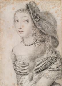 FRENCH SCHOOL (XX),Portrait de femme,17th century,Aguttes FR 2018-05-29