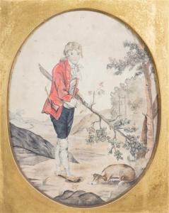 FRENCH SCHOOL,Young Boy in Landscape with Sleeping Dog,18th Century,Hindman US 2018-04-05