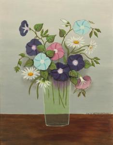 FRENCH TURNER HARRIET 1886-1967,"Morning Glories and Daisies, No. 2",1962,Shannon's US 2013-10-24