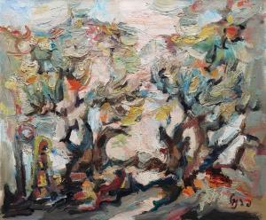 FRENKEL FRENEL Yitzhak 1899-1981,Landscape with Trees,Tiroche IL 2014-02-01