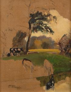 FRENZEL,Kühe am Ufer,1855,Wendl DE 2017-03-02