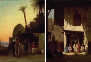 FRERE Charles Édouard 1837-1894,Arabian street scenes,Christie's GB 2010-06-15