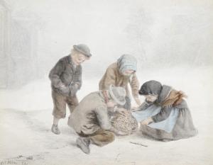 FRERE Pierre Edouard 1819-1886,The Bird Trap,1872,Bonhams GB 2012-02-07