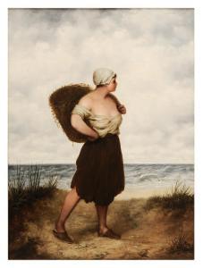 FRERICHS Wilhelm Charles Antony 1829-1905,Woman on a Beach,Brunk Auctions US 2012-09-15