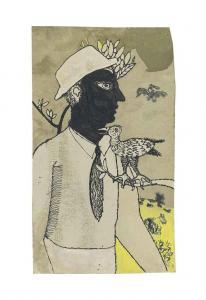 FREUD Lucian 1922-2011,Man and bird in landscape,1942,Christie's GB 2014-06-25