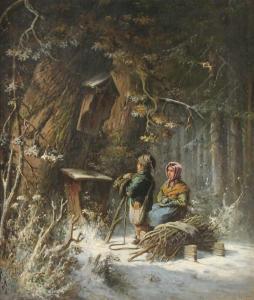 FREUDENBERG Eduard 1808,Reisigsammler im Wald,Von Zengen DE 2019-09-06